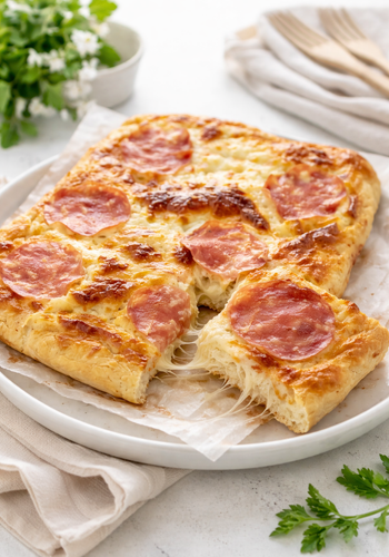 Ricetta Focaccia Veloce Stracchino e Salame