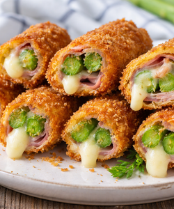 Ricetta Involtini Impanati di Asparagi e Prosciutto Cotto