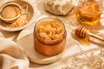 Scrub miele e zucchero: la cura della pelle con ingredienti naturali