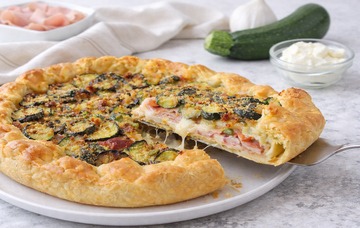 Ricetta Torta Salata con Zucchine Prosciutto Cotto e Stracchino - Il ...