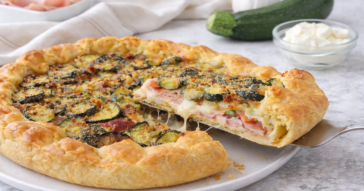 Ricetta Torta Salata con Zucchine Prosciutto Cotto e Stracchino - Il ...