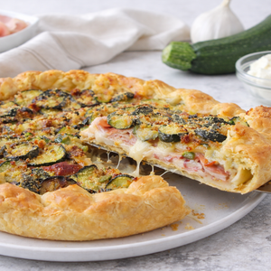 Torta Salata con Zucchine Prosciutto Cotto e Stracchino