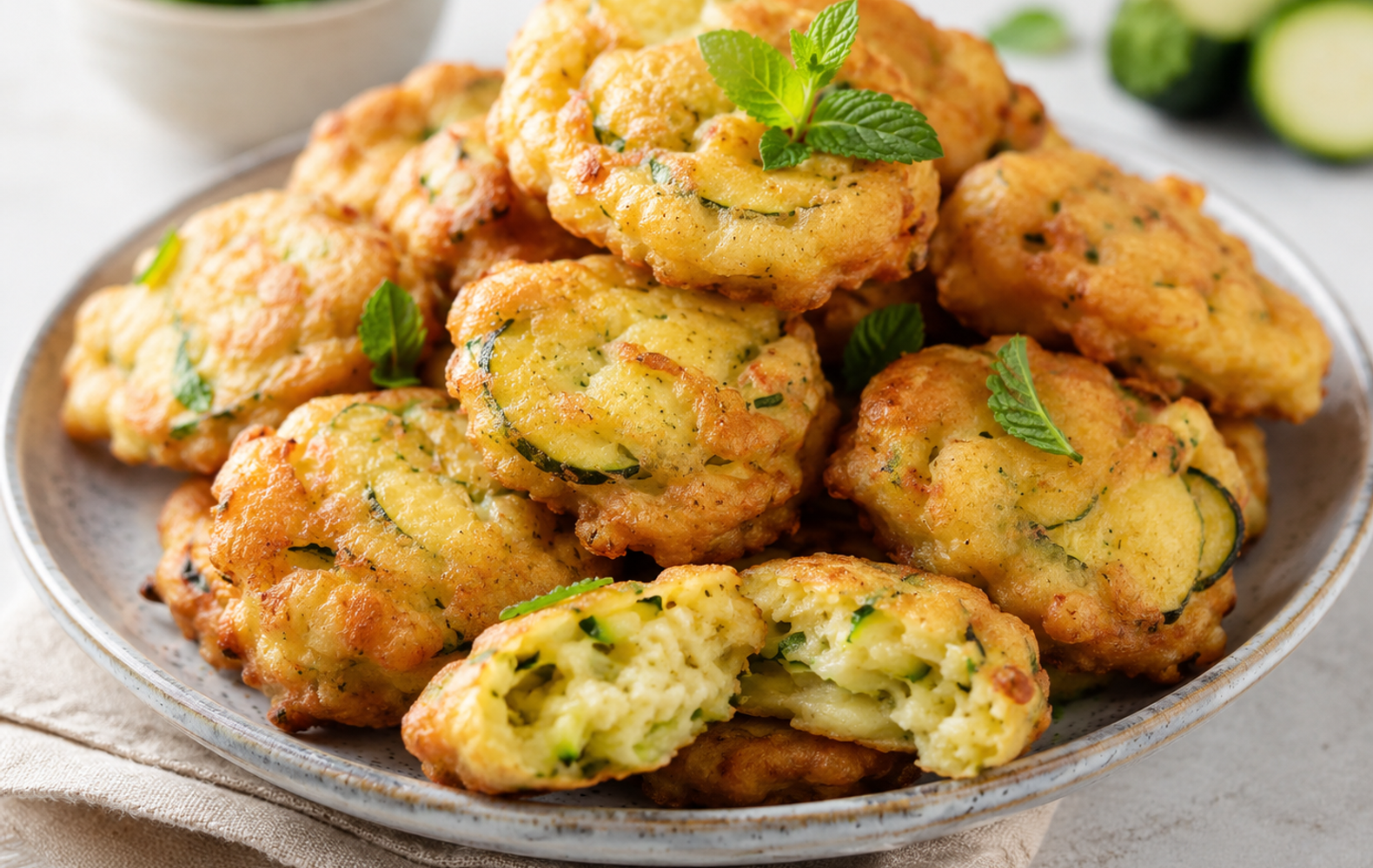 Frittelle di Zucchine e Menta