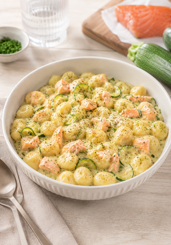Ricetta Gnocchi Zucchine e Salmone Cremosissimi