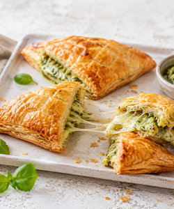 Ricetta Sfogliatelle al Pesto con Provola