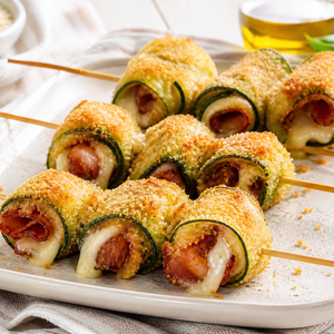 Spiedini di Zucchine Croccanti Fuori e Filanti Dentro