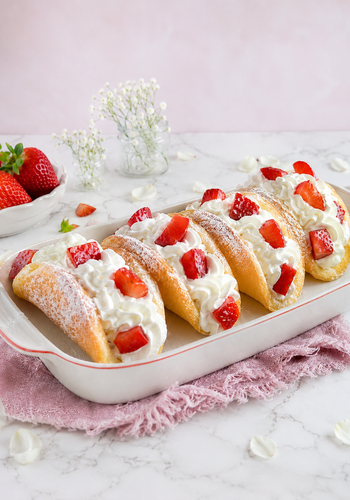 Ricetta Tacos Dolci alle Fragole con Crema