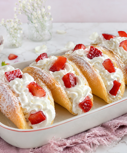 Ricetta Tacos Dolci alle Fragole con Crema