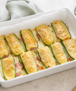 Ricetta Zucchine Prosciutto e Scamorza al Forno