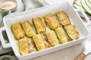 Zucchine Prosciutto e Scamorza al Forno