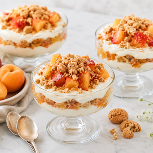 Coppette al Mascarpone con Pesche e Albicocche