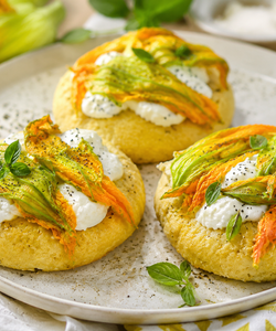 Ricetta Focaccine ai Fiori di Zucca