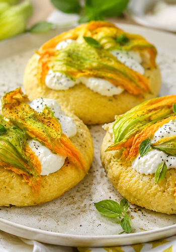 Ricetta Focaccine ai Fiori di Zucca