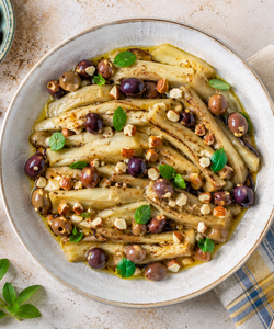 Ricetta Insalata di Melanzane Olive e Mandorle