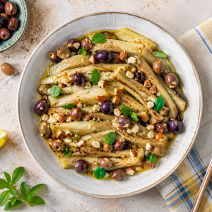 Insalata di Melanzane Olive e Mandorle