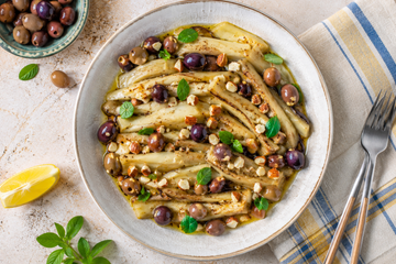 Ricetta Insalata di Melanzane Olive e Mandorle