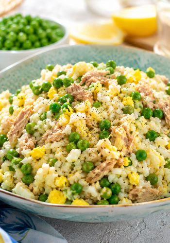 Ricetta Insalata di Riso con Tonno, Uovo e Piselli
