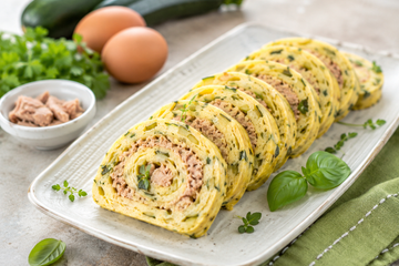 Rotolo di Frittata alle Zucchine e Tonno