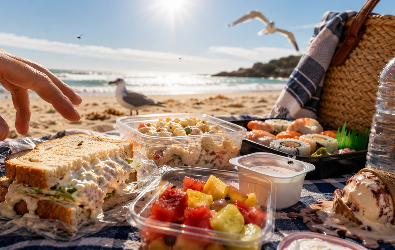 Cibo in spiaggia: quali alimenti evitare assolutamente
