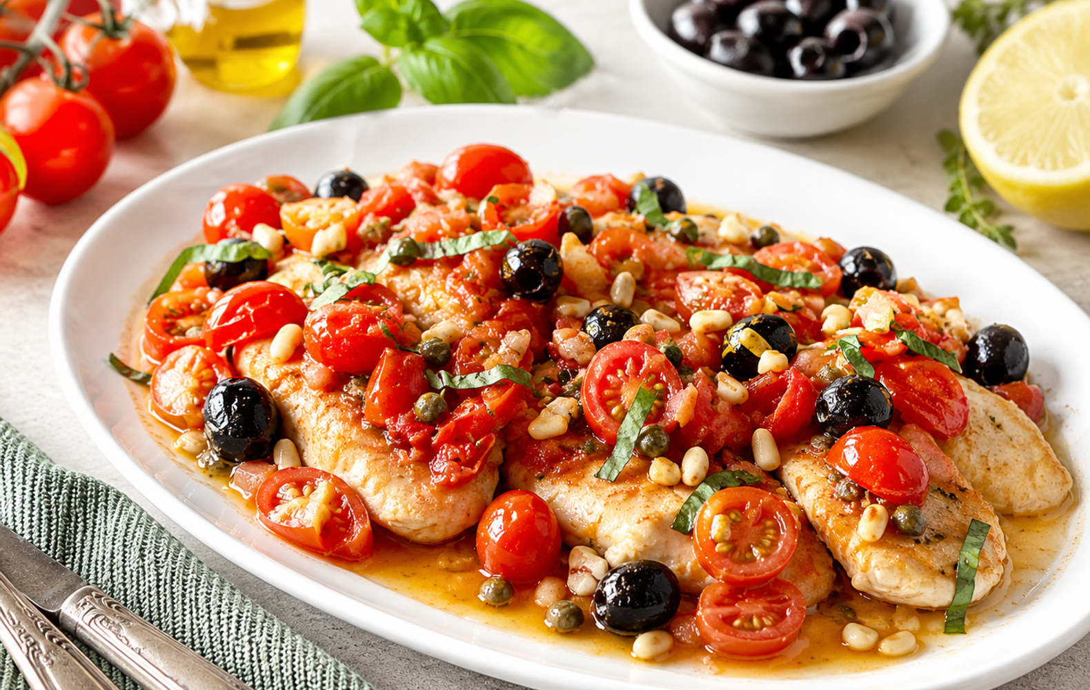 Petto di Pollo alla Mediterranea