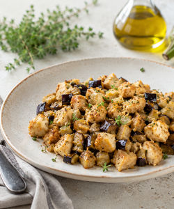 Ricetta Petto di Pollo con Melanzane Sabbiose