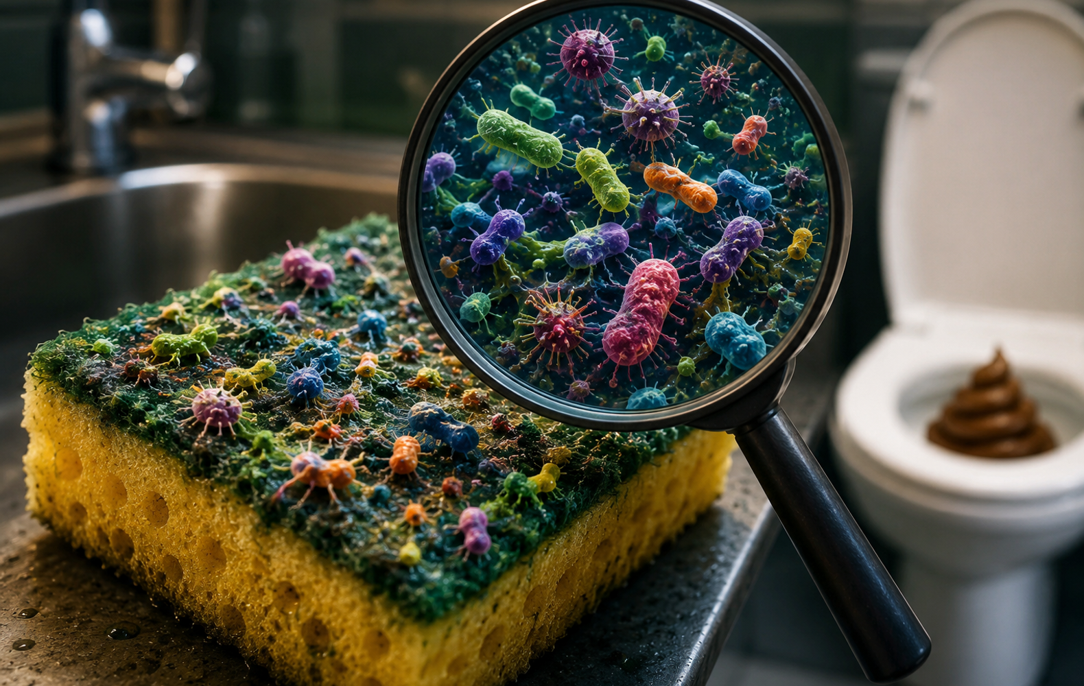Spugne da cucina, lo studio: superficie contaminata, peggio solo le feci
