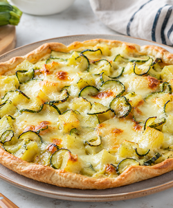 Ricetta Torta Salata con Zucchine, Patate e Mozzarella