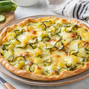 Torta Salata con Zucchine, Patate e Mozzarella