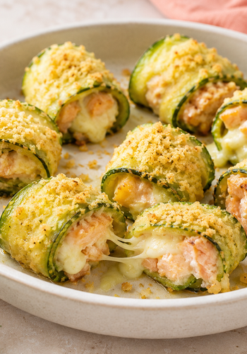 Ricetta Involtini di Zucchine al Forno con Salmone e Scamorza