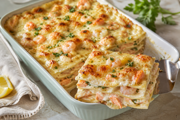 Ricetta Lasagne Salmone e Gamberetti