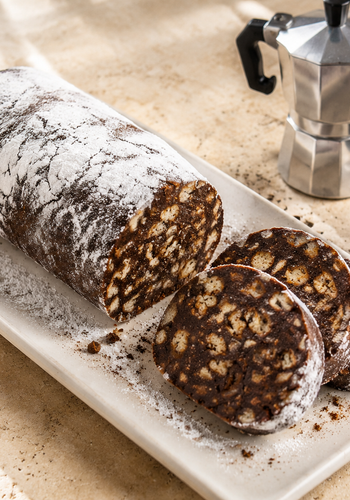 Ricetta Salame di Biscotti al Caffè