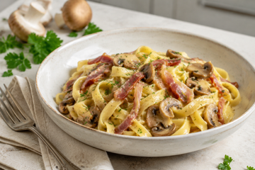 Ricetta Tagliatelle Speck e Funghi Porcini