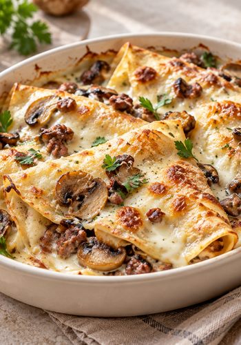 Ricetta Crespelle con Funghi e Salsiccia