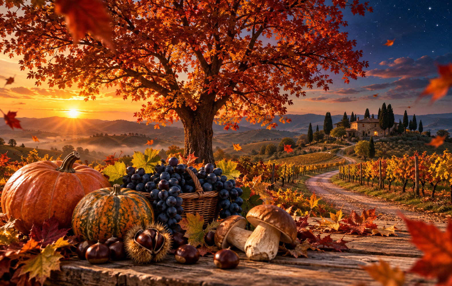 Equinozio d’autunno 2026, stanotte il Sole cambia lato: oca, mosto e castagne, cosa portava in tavola la tradizione contadina