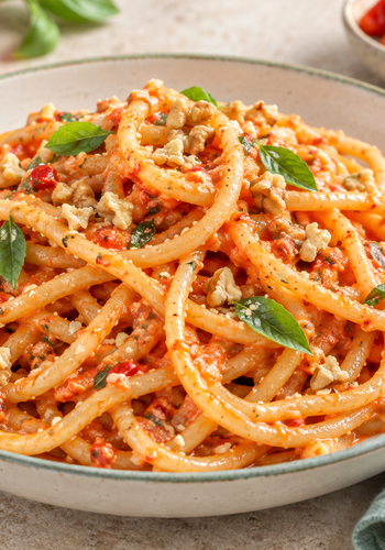 Ricetta Pasta al Pesto di Peperoni