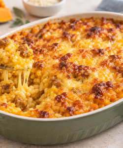 Ricetta Risotto al Forno Gratinato con Zucca e Salsiccia