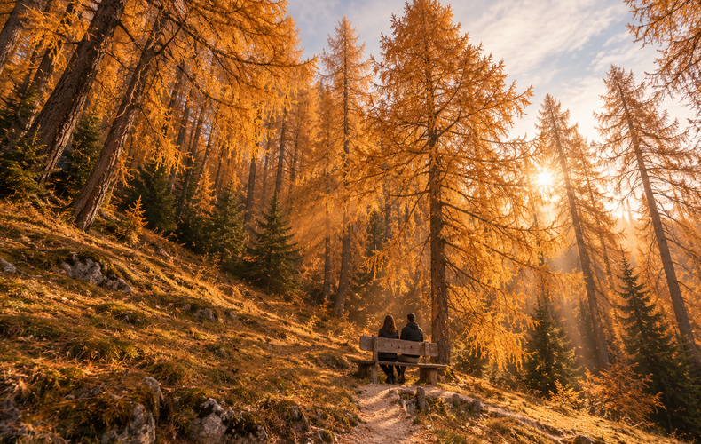 Che Poesia il Sentiero dei Larici, l’itinerario del foliage da fare in Autunno