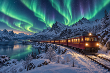 Northern Lights Train, il treno dell’aurora boreale che attraversa l’Artico norvegese da Narvik a Katterat