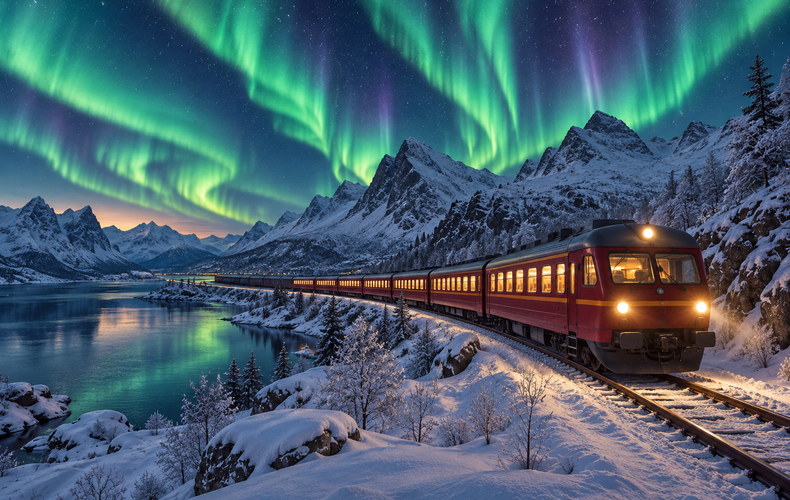 Northern Lights Train, il treno dell’aurora boreale che attraversa l’Artico norvegese da Narvik a Katterat