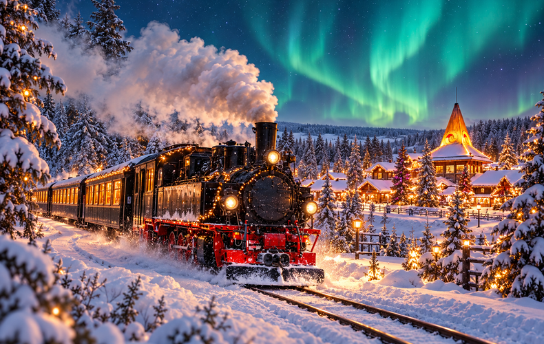 Santa Claus Express, il treno di Natale sotto l’aurora