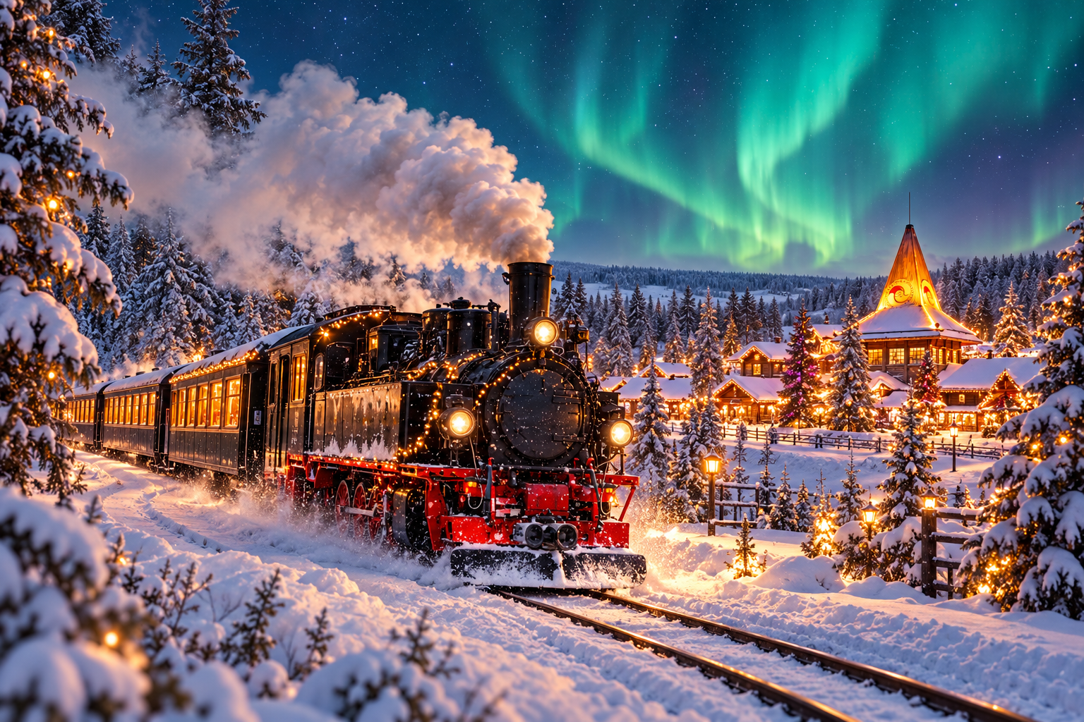 Espresso Di Babbo Natale Sotto L’aurora