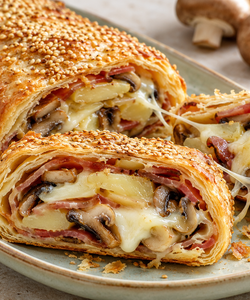 Ricetta Strudel Salato con Patate, Funghi, Speck e Scamorza