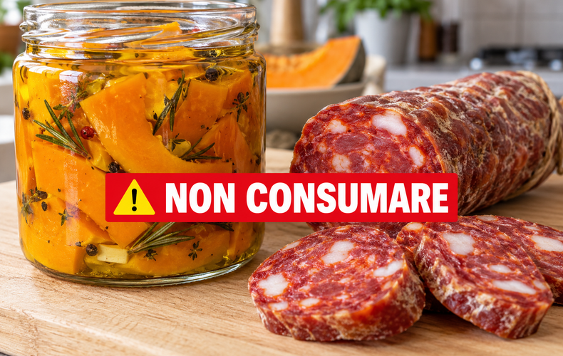 Richiamo salsicce per Escherichia coli STEC e zucca sott’olio per solfiti non dichiarati
