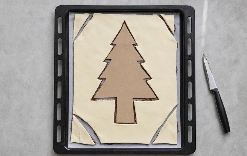 Albero di Natale di Pasta Sfoglia alla Nutella: passo 2