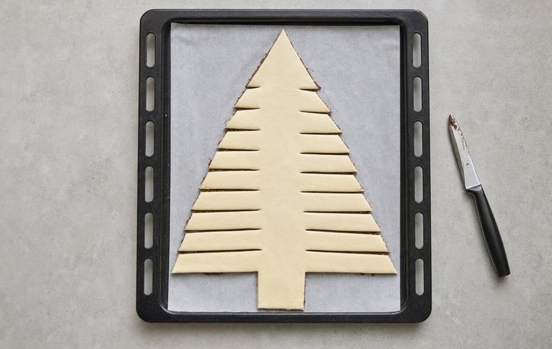 Albero di Natale di Pasta Sfoglia alla Nutella: passo 3