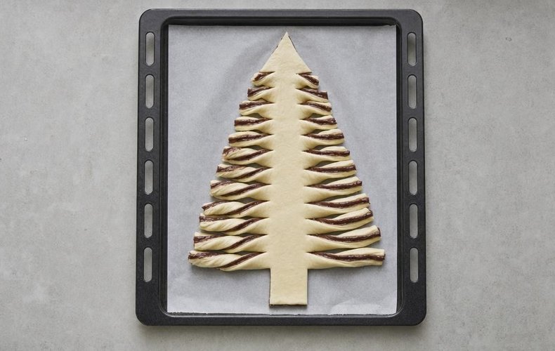 Albero di Natale di Pasta Sfoglia alla Nutella: passo 4