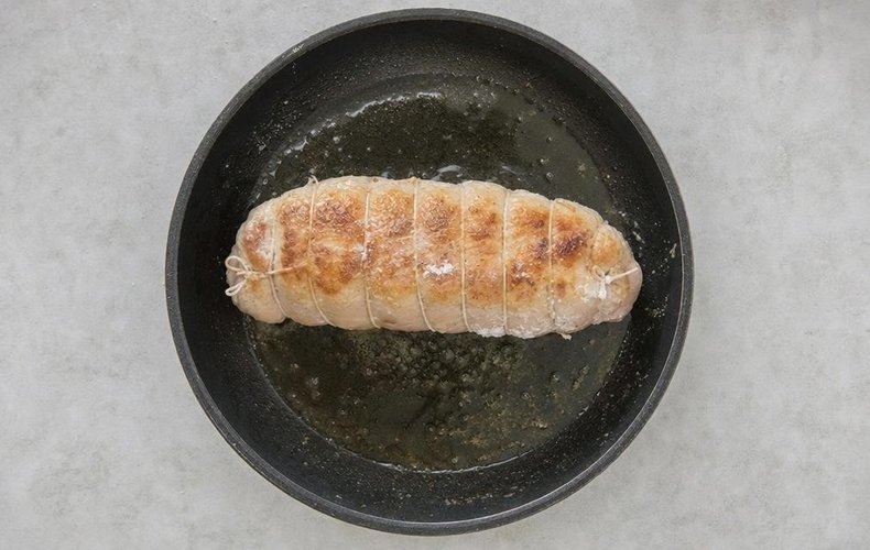 Arrotolato di Pollo al Prosecco: passo 5
