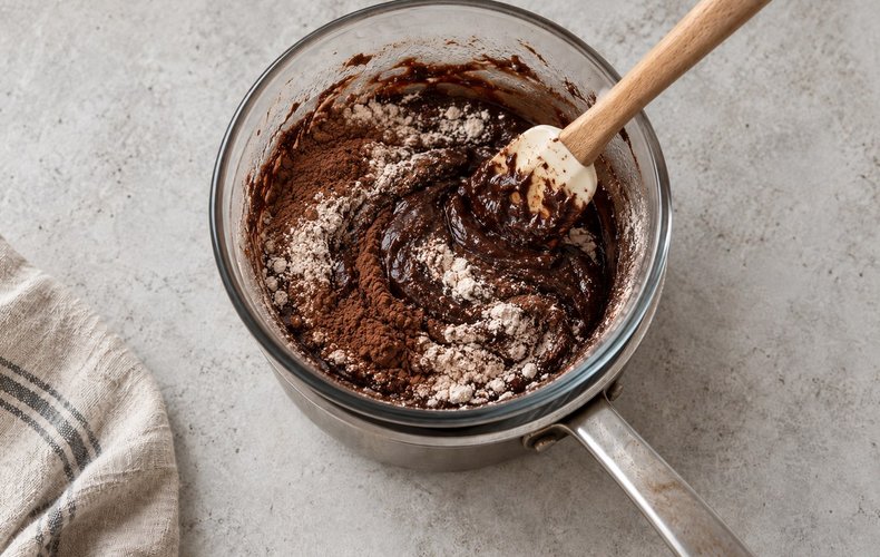 Brownies Cheesecake Zucca e Amaretti: passo 4
