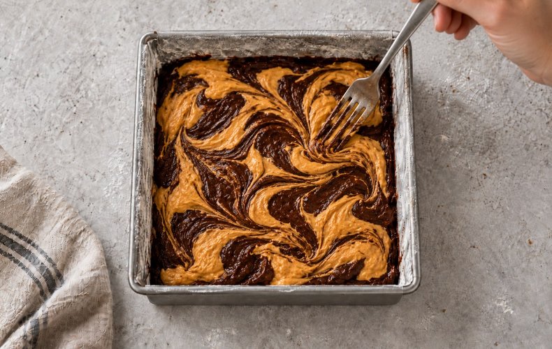Brownies Cheesecake Zucca e Amaretti: passo 9