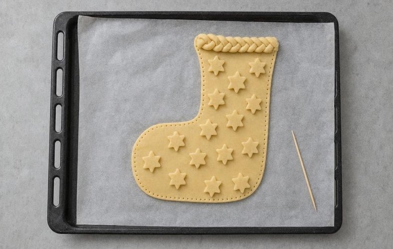 Calza della Befana di Pasta Frolla: passo 7